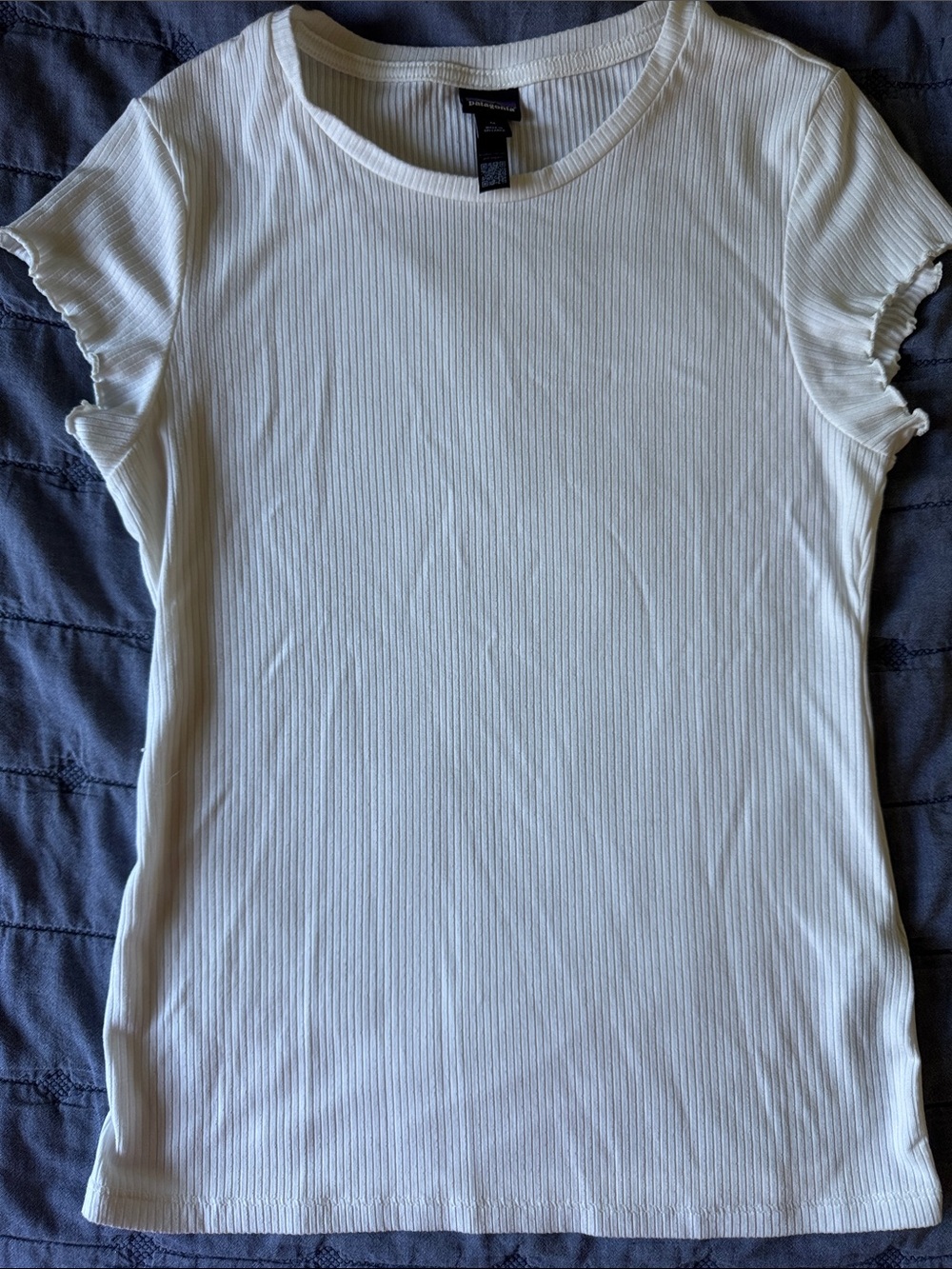 Patagonia White Ribbed Short Sleeve Tee - Women's